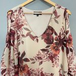 Lulus  Shifting‎ Dears Floral Shift Dress Cut Out Sleeve Beige Cream Mini Large Photo 5