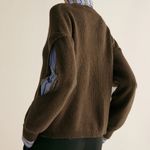 Commense 2 in 1 Ribbed Cutout Sweater size xs Brown Photo 2