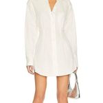 L'Academie Noria Shirt Mini Dress in Bright White Photo 0