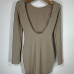 Windsor Nude Glittery Low Back Body Con Dress Long Sleeves Sz Small Photo 4