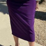 Shanna's Thread Size XS Purple Luxe Modest Pencil Skirt knee length stretch Photo 0