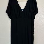 Old Navy Black Waist-Defined Puff-Sleeves Jumpsuit, Size XL Photo 2