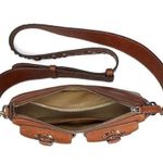 Ralph Lauren Studded Leather Noa Crossbody with Front Pockets, Brown, New w/Tag Photo 4