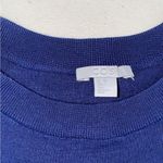 COS  Navy Blue Frilly Ruffle 100% Wool Crew Neck Sweater XS Photo 4