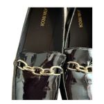 Block Heel Chunky Black Patent Leather Loafers Women's Size 9.5 Jenn Ardor NWOT Photo 5