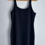 J.Crew Squareneck mini sweater-dress black Sz Large Minimalist Quiet Luxury Photo 3