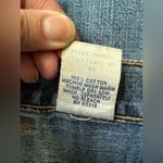 Lucky Brand Vintage 2001 distressed contrast button fly denim maxi skirt, size 8 Photo 14