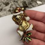 Signed Corel Gold Tone Brooch Pin Photo 3