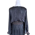 Ulla Johnson - NWT Silk Odette Midnight Smocked Long Sleeve Mini Dress Sz 2 Photo 6