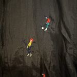 VTG Retro Golf Graphic Windbreaker Jacket All Over Print Embroidered READ SIZE Black Size XL Photo 4