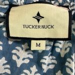 Tuckernuck Bohemian Indian Cotton Tiered Block Print Maxi Dress Medium Retro 70s Blue Photo 5