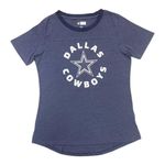 NFL Team Apparel NFL Dallas Cowboys Women's Short Sleeve T-Shirt Heather Navy, Large Photo 1