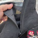 EXPRESS  Black Faux Suede Embroidered Sequin Floral Bootie Sz 6.5 Photo 5