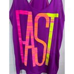 Xersion  Womens Purple Racerback Tank Top FAST Graphic Athletic Workout Sz Large Photo 1