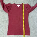 joe's jeans Wool Blend Rib Sweater Womens Size S Slate Rose Puff Sleeves Fitted Photo 8
