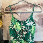 Xhilaration  Youth Green Palms One Piece Swimsuit Size M Photo 3