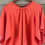 ZARA Orange Butterfly Sleeve Blouse size Small Photo 3