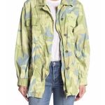 Free People  Women's Lead The Way Lime Combo Camo Utility Jacket Size XS Gorpcore Photo 0
