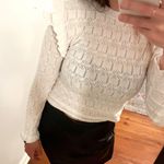 ZARA  White Lace Long Sleeve Ruffle Top Photo 0