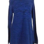 Daisy Fuentes  Royal Blue And Black Long Sleeve Tunic Knit Sweater Size Medium Photo 0