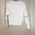Free People  Nikala White Zipper Shoulder Oversized Top Size XS Photo 6