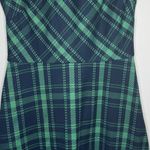 Vince Camuto NWOT Wool Navy and Green Plaid Dress Size 4 Photo 9