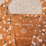American Eagle Tan Floral Cropped Tank Top Photo 2