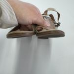 Steve Madden Heels Womens 7 Tan Alva Stacked Block Heel Open Toe Suede Leather Photo 4