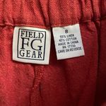 Field Gear 8 Linen Blend Wide Leg Crop Pants Orange Red Terracotta High Rise Photo 2