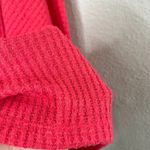 Anthropologie by Womens V-Neck Coral Pink Waffle Knit long sleeve Sweater XL Photo 7