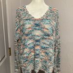 Rachel Zoe  Multicolor Confetti V-neck Long Sleeve Pullover Sweater M Photo 0
