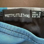 Pretty Little Thing  Mesh Bodycon Midi Tube Dress Blue Abstract 4 Photo 8