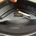 Badgley Mischka  Black Leather Satchel Two—Toned Hardware Turnlock Crossbody Photo 8