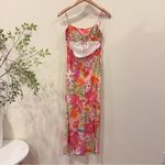 ASTR  Gabriella Midi Dress in Orange Purple Multi Size Small NWT Photo 6