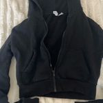 H&M Cropped Black  Zip-Up Sweater Photo 0