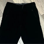 J.Crew Women’s Black Velvet Cropped Jogger Pants 00P – Mid Rise Holiday Goth Photo 9