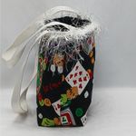 Vintage Y2K Whimsical Tote Bag Bingo Casino Cards Game Night Shoulder Handbag Black Photo 2