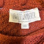 Sweet Wanderer Women's Rust Sweater with Laced Back Photo 4