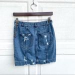 Public School Womens Skort Denim Mini Pencil Distressed Pockets Zip Size Small Blue Photo 2