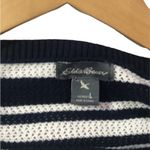 Eddie Bauer Navy/White Striped Lightweight Sweater Photo 3