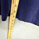 Garnet Hill Top Womens Small Blue 3/4 Sleeve Crochet Lace Accent Linen Cotton Photo 3