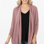 Le lis  medium red striped sweater knit cardigan Photo 0