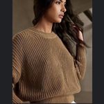 Banana Republic  Tiernan Relaxed Chunky Cotton Cropped Sweater Iced Latte Beige Photo 8