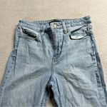 Uniqlo Women’s Light High Rise Raw Hem Straight Leg Jeans Size 26 EUC Photo 2