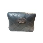 Brighton Hard Case Clutch Handbag Evening Purse Dark Gray Rhinestones Magnetic Photo 1