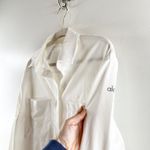 Alo Yoga Alo Dreamscape Button Down Long Sleeve Shirt Top Blouse White XS Photo 4