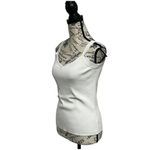 Dana Buchman  Ivory Sleeveless Knit Tank Top XS Nylon Blend Pullover Preppy Photo 2