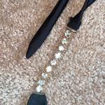 Black Bikini with Gold Chain Accents bling gem pieces size medium scrunch butt Photo 3