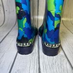 Ralph Lauren Polo Boots Womens Rossalyn Blue Camouflage Tall Rain Boots … Photo 6