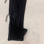 Maniere De Voir NWT Black Faux Leather Leggings Pants w/ Side Toggles Size 14 Photo 3